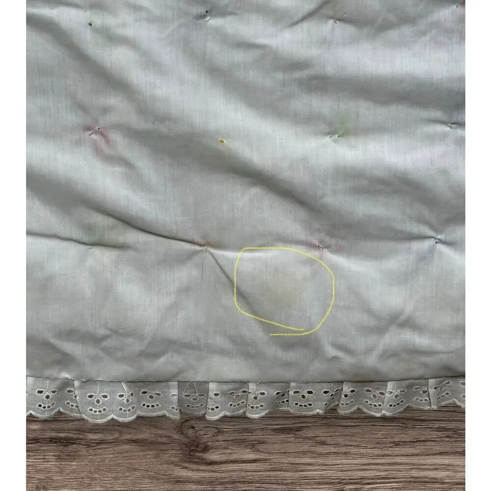 Vintage Hand Embroidered Blanket Baby Blanket Wall Decor Alphabet Patch Work